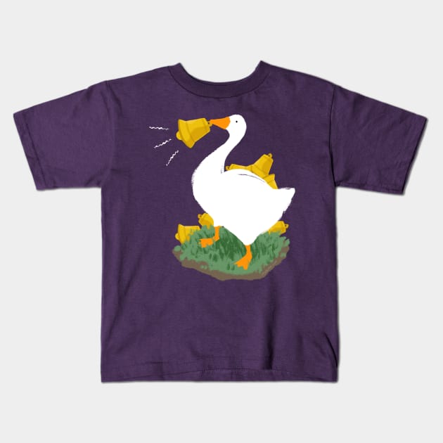 ask not for whom the goose honks Kids T-Shirt by mcbenik